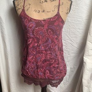 Mossimo lace cami tank paisley Caroline Forbes